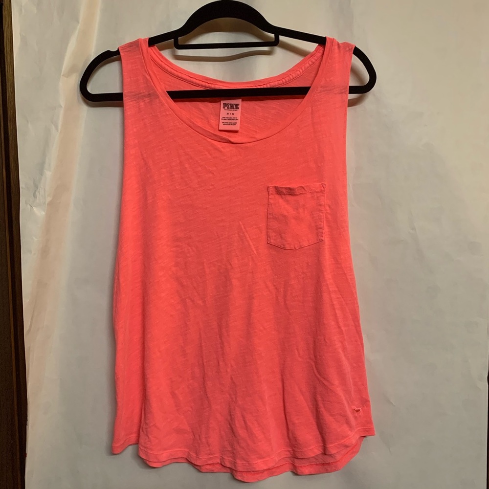 VS PINK coral muscle tee